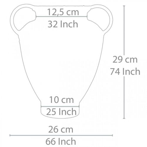 Floristik21 Amphore Antik Look zum Bepflanzen Vase Metall Gartendeko H29cm