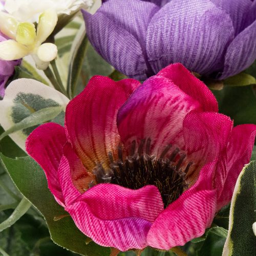 Artikel Kunstblumenstrauß Anemone 26cm – Frühlingsdeko mit Gänseblümchen, natürlicher Look, vielseitig einsetzbar