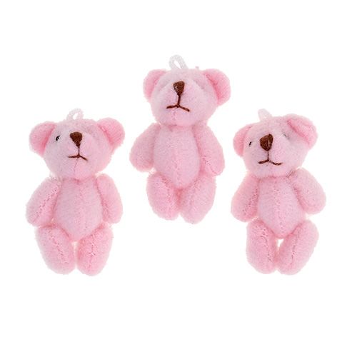 Anhänger Bärchen Rosa 3,8cm 12St Anhänger Bärchen Rosa 3,8cm 12St