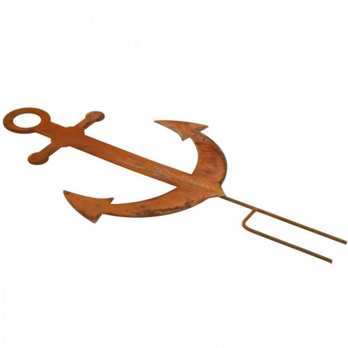 Floristik21 Anker zum Stecken, Maritime Gartendeko, Metallsstecker Edelrost H48cm
