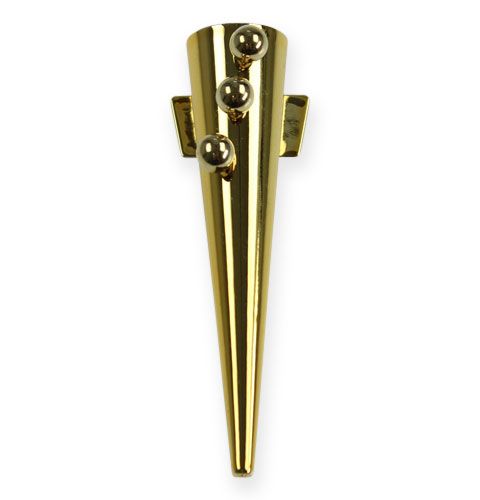 Floristik21 Hochzeitsanstecker mit Magnet, glänzend Gold 7cm