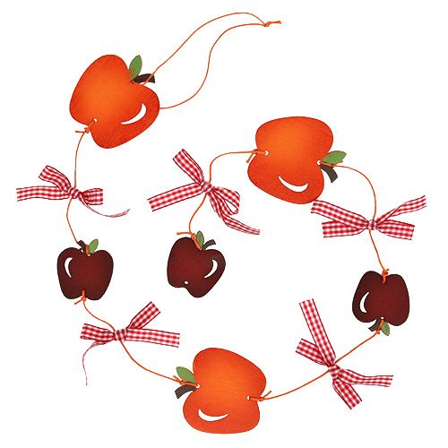 Floristik21 Apfel-Girlande Rot 86cm 3St