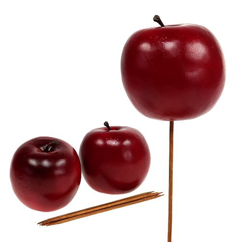 Floristik21 Apfel künstlich Rot Ø7,5cm 6St