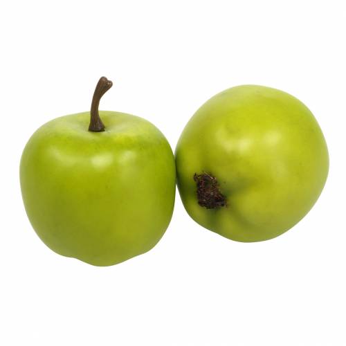 Floristik21 Deko-Mini-Äpfel Grüngelb künstlich H4,3cm Ø3,6cm 24St