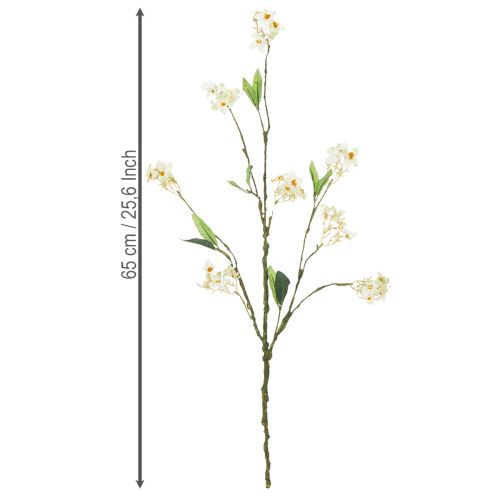 Künstlicher Apfelblütenzweig Weiß Dekoration 65cm Frühlingsdeko Zweig | Floristik21.de