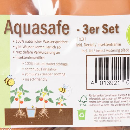 Aquasafe Wasserspeicher mit Insektentränke 12 cm 3er-Set | Floristik21.de