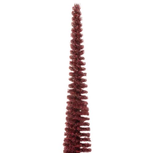 Deko Tannenbaum schlank aus Draht und Kunststoff 60cm auf Holzsockel rot | Floristik21.de