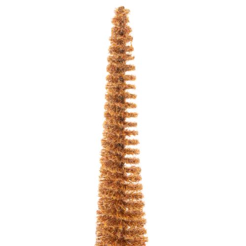Dekobaum aus Kunststoff schlank mit Holzfuß 40 cm Senfgelb 3er-Set | Floristik21.de