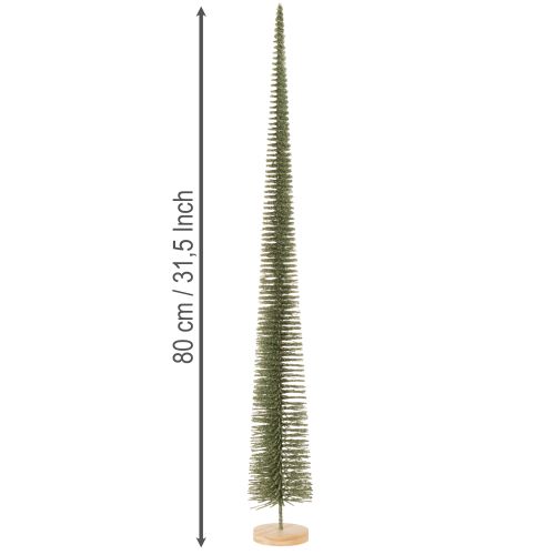 Deko-Tannenbaum künstlich 80 cm mit Holzsockel für Innenbereich | Floristik21.de