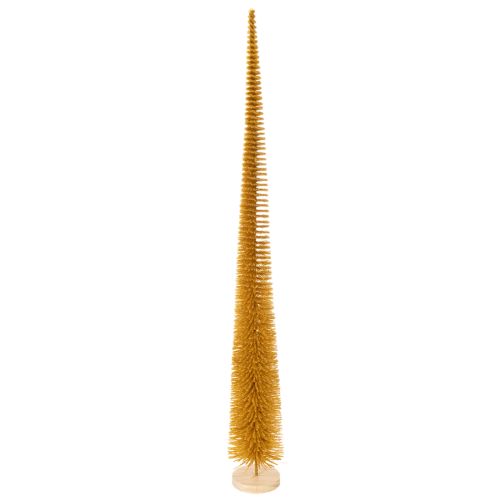 Deko Tannenbaum Kunststoff Holz 80 cm Dunkelgelb Gold