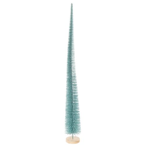 Künstlicher Tannenbaum 80 cm Türkis mit Holzfuß