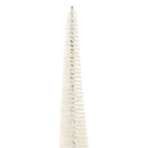 Tannenbaum Dekobaum mit Holzfuß 40 cm Weißgrau 3 Stück für Innenbereich | Floristik21.de