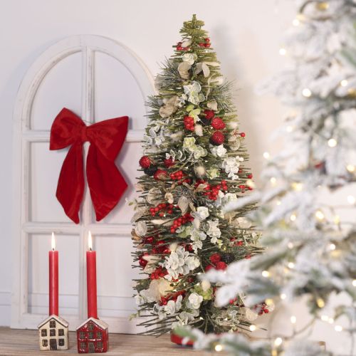 Deko Tannenbaum Kunstmaterial Grün mit Standfuß 90cm Tischdekoration | Floristik21.de