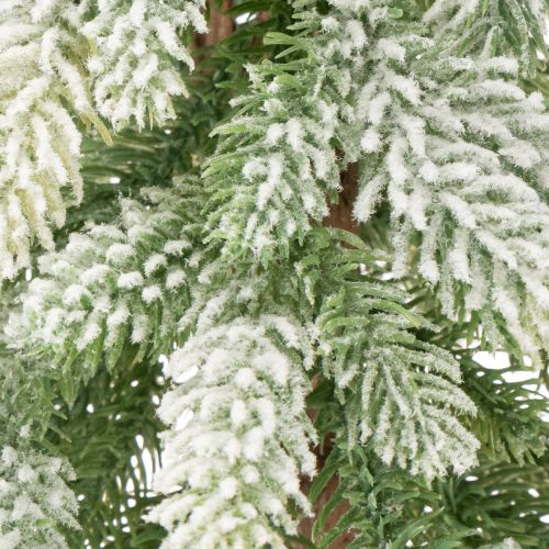 Künstlicher Tannenbaum mit Schnee Dekor 95 cm, grün-weiß | Floristik21.de