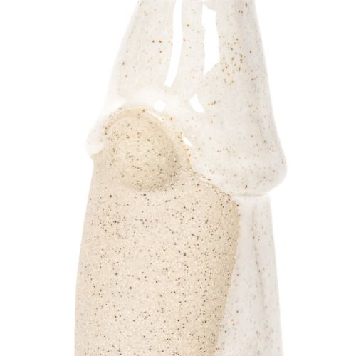 Dekofigur Wichtel Keramik 18cm Weißgrau Naturfarben 3er-Set Innenbereich | Floristik21.de