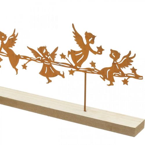 Floristik21 Tischdeko Weihnachten Engel Metall Aufsteller Rost 50×17cm