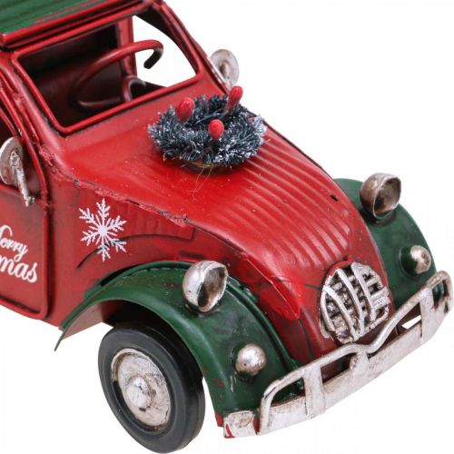 Weihnachtsdeko Auto Weihnachtsauto Vintage Rot  L17cm-380531-ROT