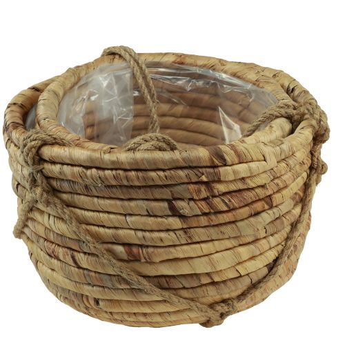 Floristik21 Korb zum Hängen Wasserhyazinthe Natur 25/31cm 2er-Set