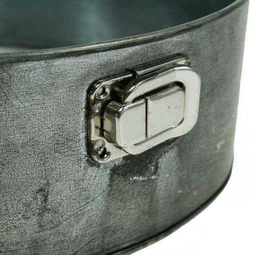Floristik21 Pflanzgefäß, Deko-Backform, Springform zum Bepflanzen, Metalldeko Ø24cm H7,5cm