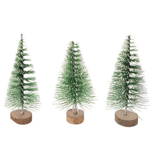 Artikel Künstliche Mini-Tannenbäume 6 cm beschneit Set 12 Stück Kunststoff Innenbereich