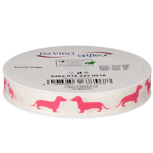 Dekoband Polyester Dackelmotiv