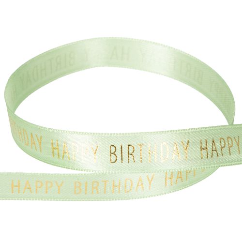 Artikel Happy Birthday Schleifenband Grün 18m für Geschenkverpackungen und Dekoration