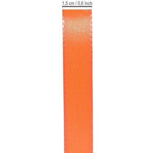 Artikel Schmales Geschenkband Neon-Orange 15mm x 50m für Floristik und Dekoration