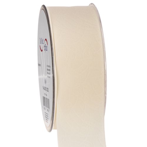 Artikel Dekoband Samtband 40mm 20m Creme Polyester Innenbereich