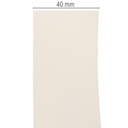 Artikel Dekoband Samtband 40mm 20m Creme Polyester Innenbereich
