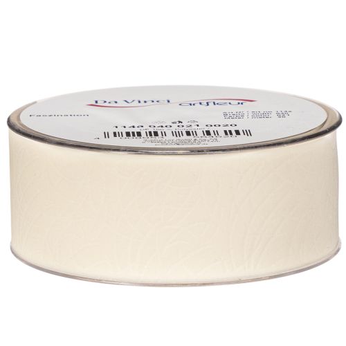 Dekoband Samtband 40mm 20m Creme Polyester Innenbereich | Floristik21.de