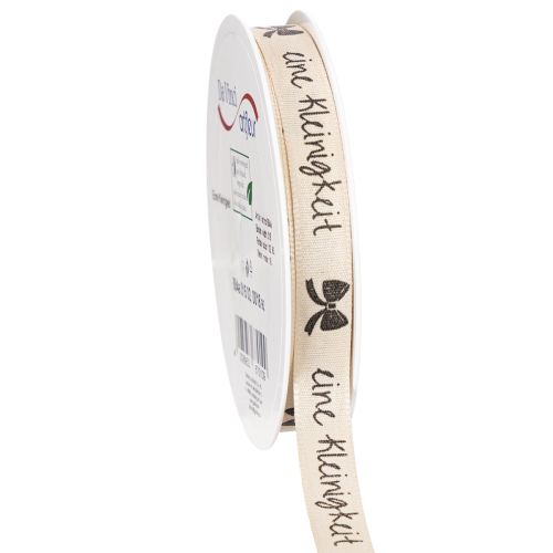Polyester Geschenkband 15mm x 18m Beige „Eine Kleinigkeit“
