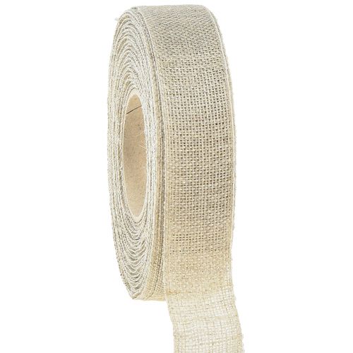 Dekoband Natur Beige Leinenband 25mm 20m