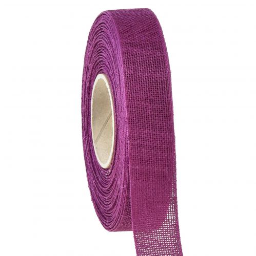 Floristik21 Dekoband Natur Berry Leinenband 25mm 20m