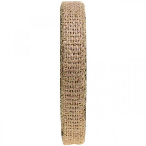 Floristik21 Dekoband Jute Rosa, Natur 12mm Juteband zum Dekorieren 10m