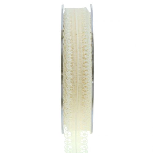 Floristik21 Spitzenband Vintage Crème 20mm 20m