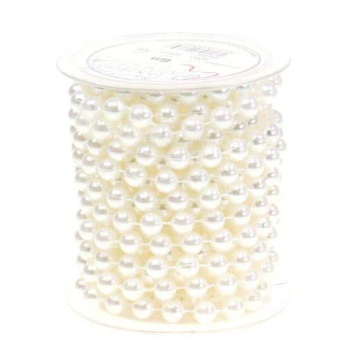 Perlenband Weiß 10mm 6m