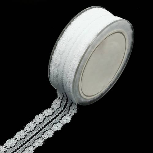 Spitzenband Deko Band Weiß 20m 3cm