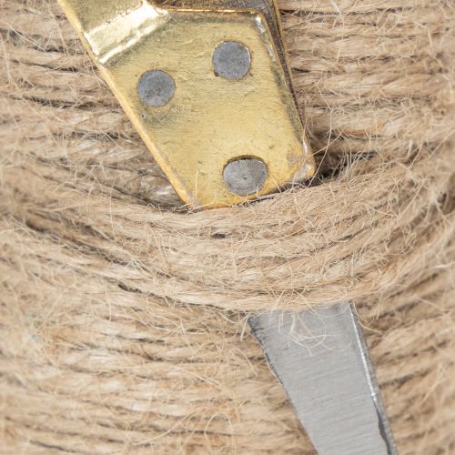 Bandspule Juteband mit Schere Ø5cm H8cm 2St | Floristik21.de