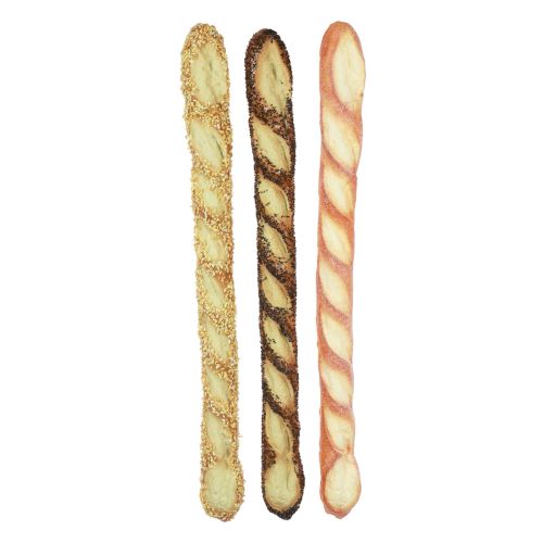 Artikel Baguette Deko-Attrappen für Bäckerei-Schaufenster, Unverwüstliche Brot-Imitate, Sortiment 45cm 3St