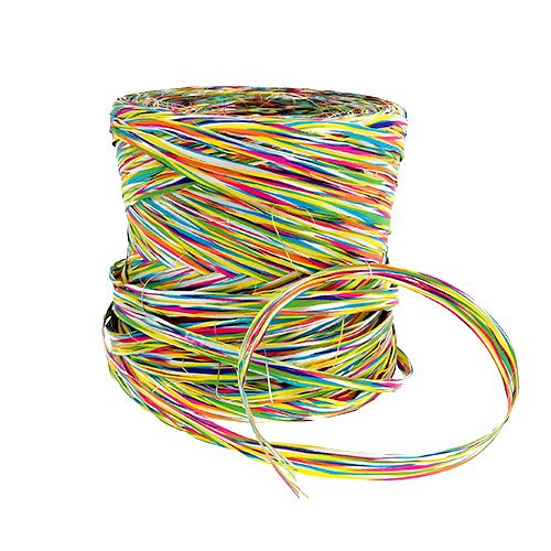 Floristik21 Bast als Dekoband bunt 200m