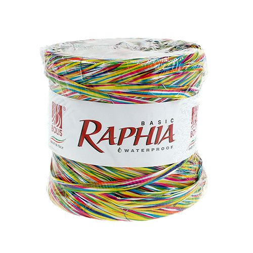 Floristik21 Bast als Dekoband bunt 200m