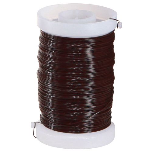 Floristik21 Brauner Basteldraht 0,35mm 100g vielseitig für Floristik und Deko - 3er-Pack