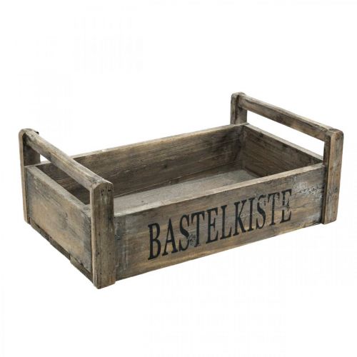 Floristik21 Holzkiste Bastelkiste Shabby Dekokiste Holz 47×28,5×16,5cm