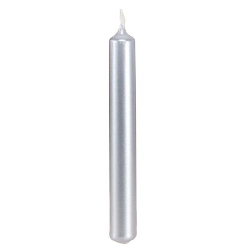 Floristik21 Silberne Baumkerzen Weihnachten 13x105mm 20er Set - Festlicher Glanz &amp; Eleganz