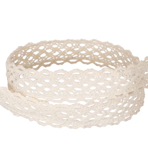 Spitzenband Baumwolle Creme