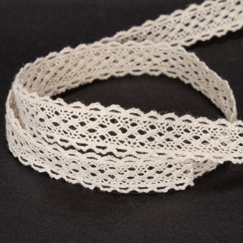 Spitzenband Baumwolle Creme