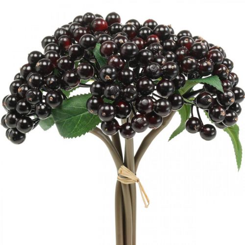 Beerenzweig Rot Schwarz künstlich Deko Herbstkranz 25cm 5St im Bund Beerenzweig Rot Schwarz künstlich Deko Herbstkranz 25cm 5St im Bund