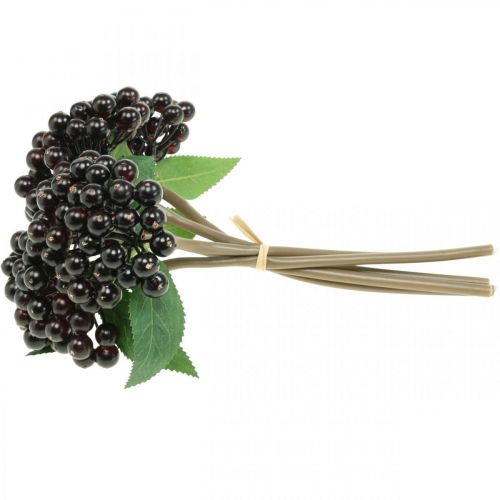 Beerenzweig Rot Schwarz künstlich Deko Herbstkranz 25cm 5St im Bund