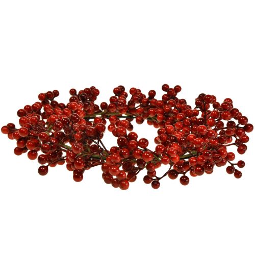 Artikel Beerenkranz Rot Kunstpflanzen Rot Weihnachten Ø35cm