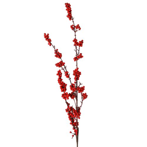 Beerenzweig Rot Deko Künstlich 115cm Weihnachtsdeko Herbstdeko Farbakzent